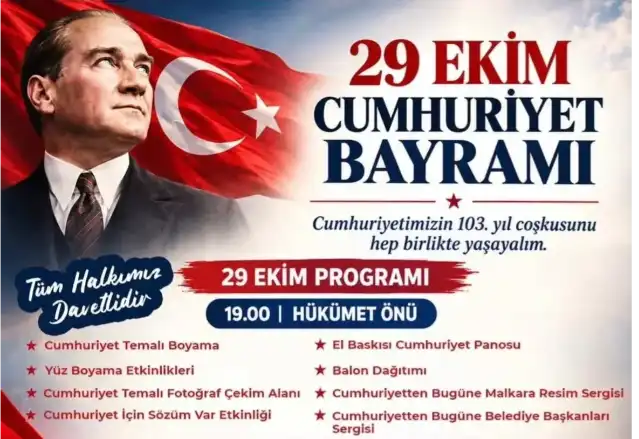 Malkara’da 29 Ekim kutlamaları başladı